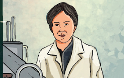 Illustration of Dr. Chien-Shiung Wu, the first lady of physics