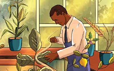 Cartoon image of George Washington Carver
