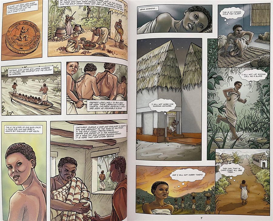 The opening pages of Abina and the Important Men, courtesy of the author.