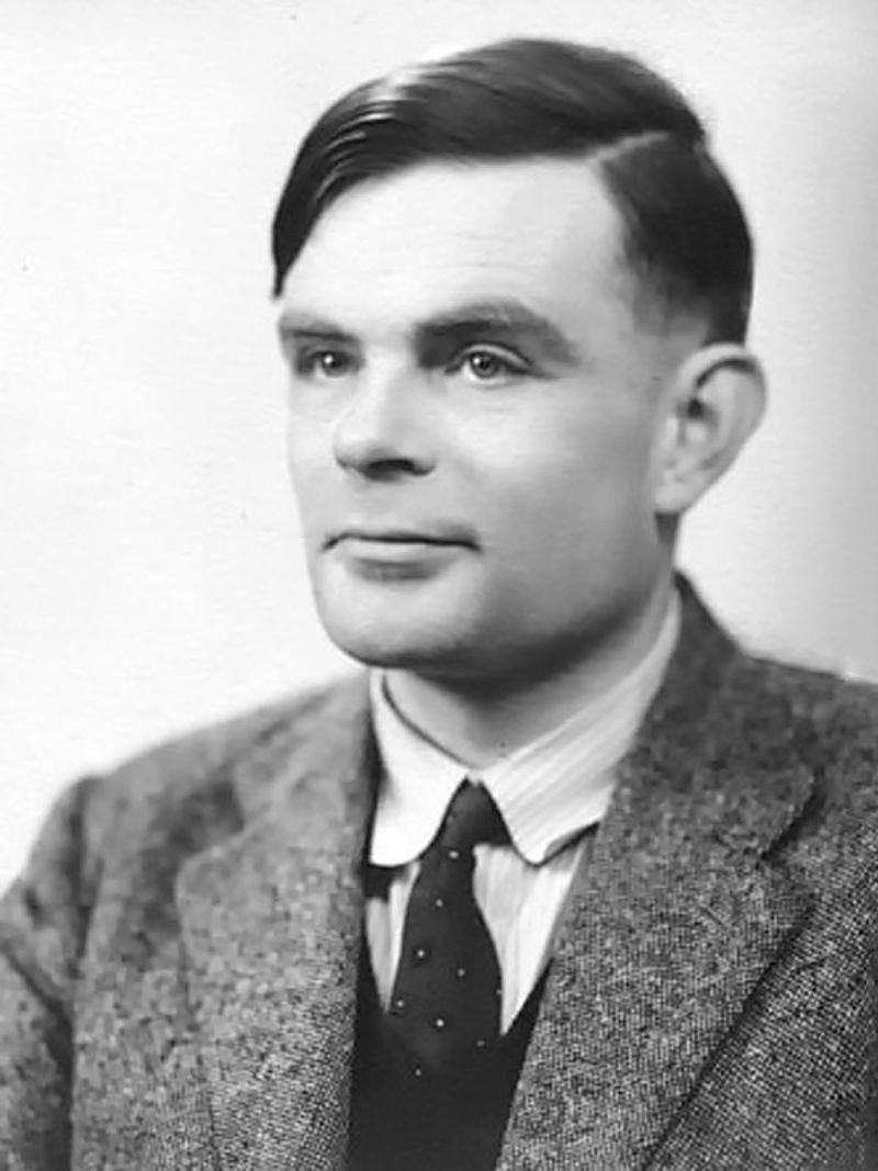 A photograph of Alan Turing.
