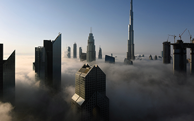 Burj Khalifa in the fog