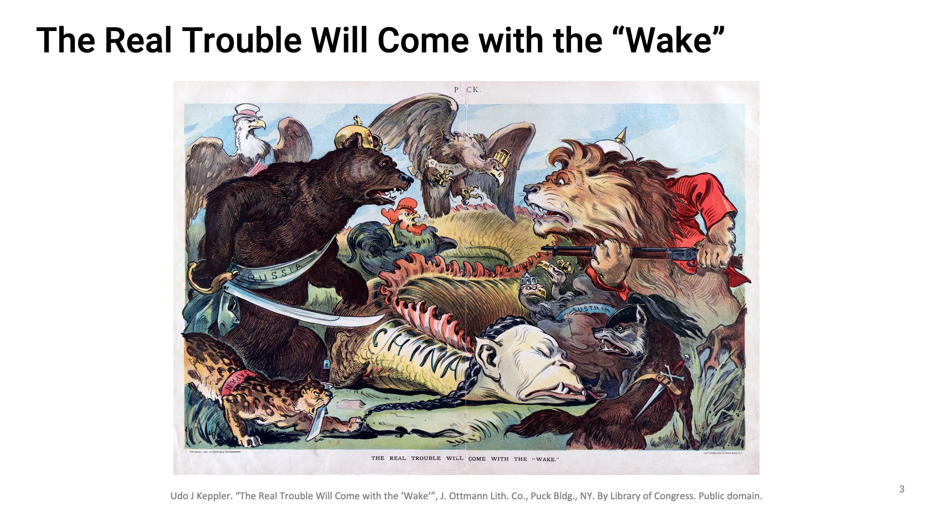 The Real Trouble Will Come with the Wake