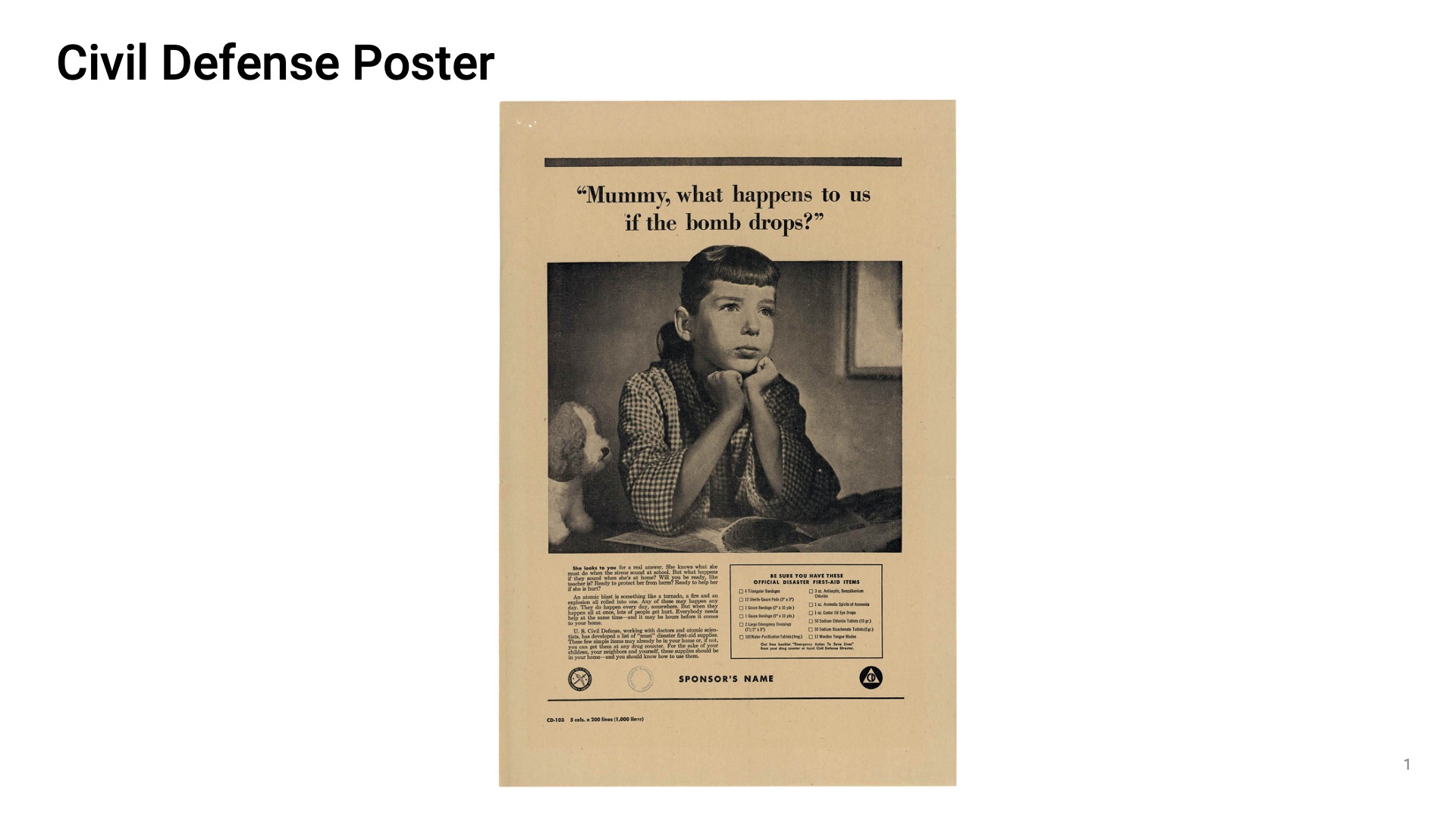 Civil Defense Poster