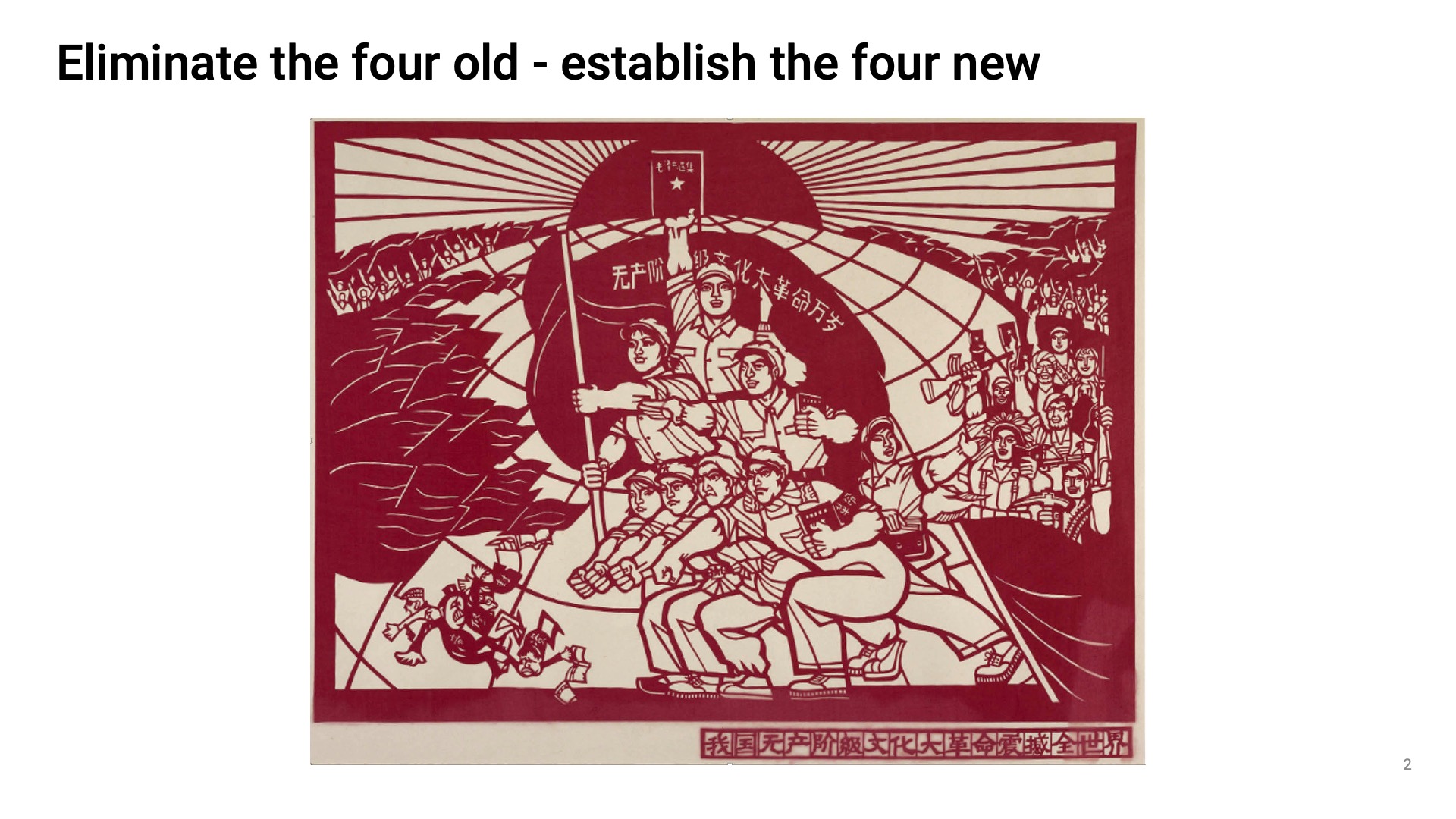 Eliminate the four old, establish the four new