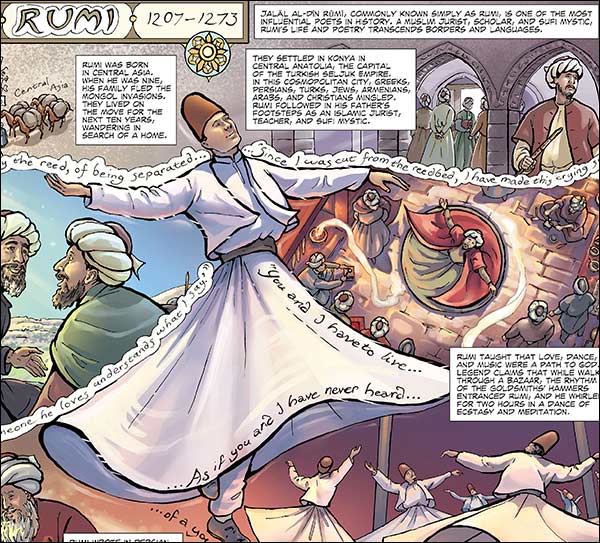Graphic bio - Rumi