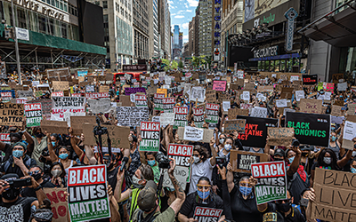 Thousands gathered in New York's Times Square for a demonstration organized by Black Lives Matter Greater New York.