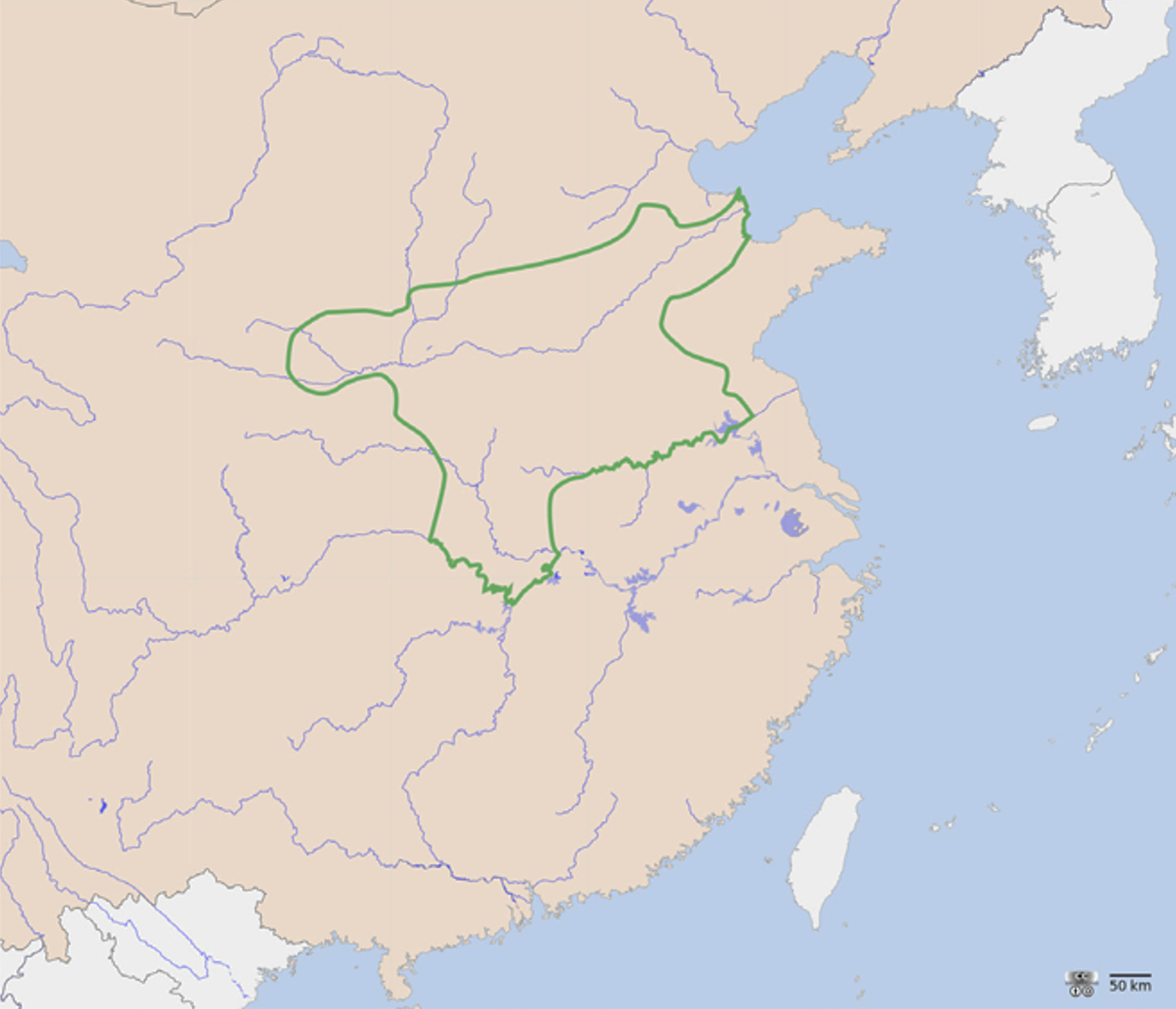 Map shows the location of the Shang Dynasty.
