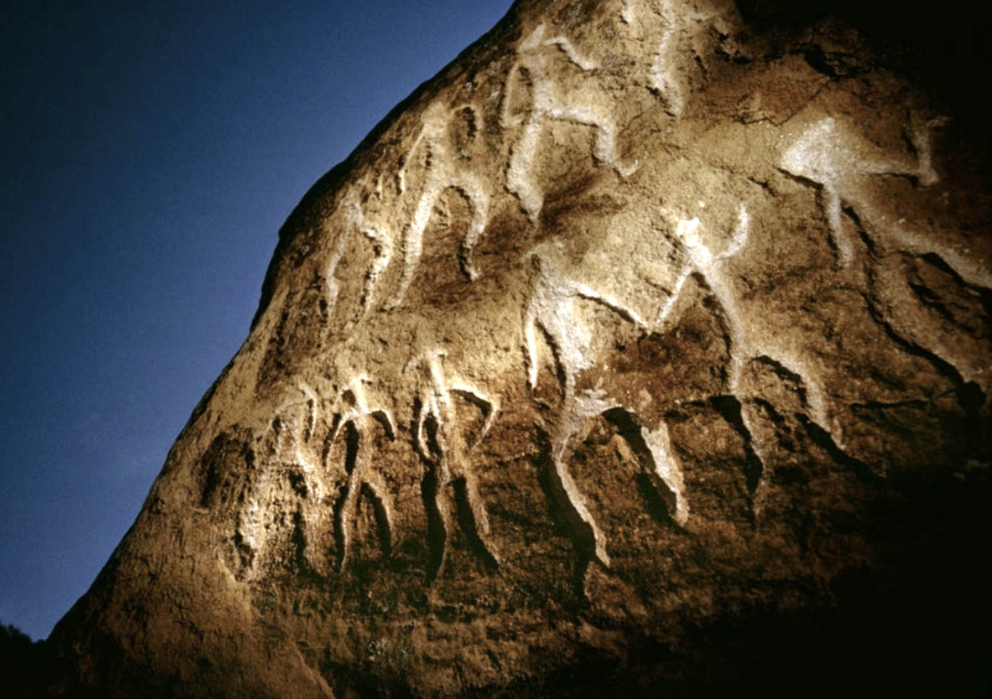 A stone carving a foraging community in modern Azerbaijan from about 6000 to 5000 BCE.