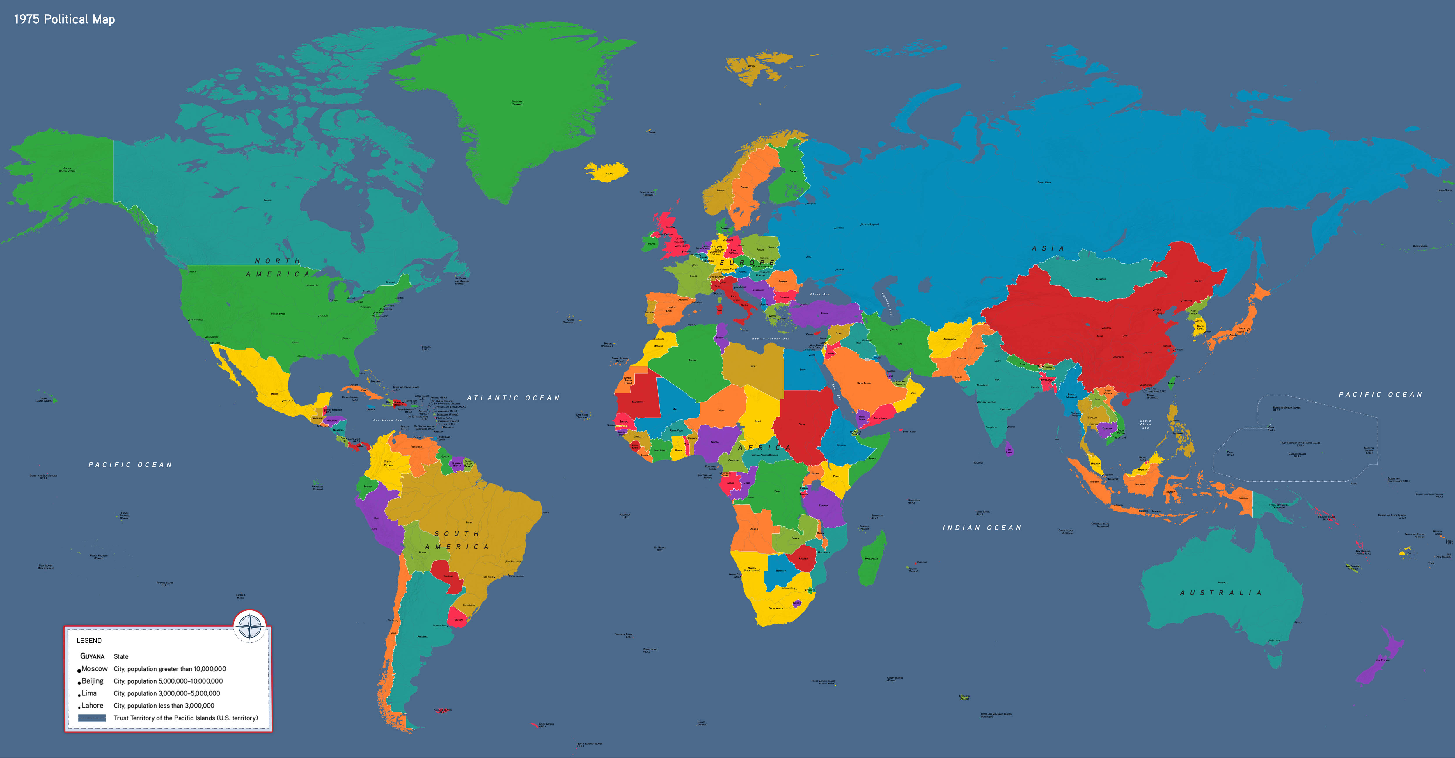 Map Political world map