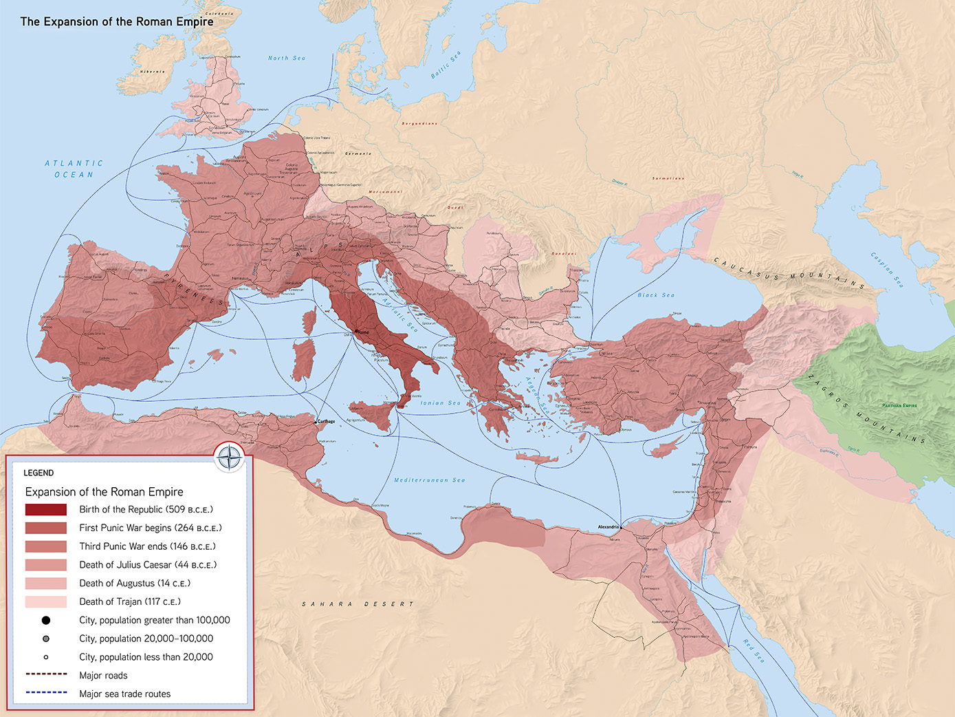 Roman empire map