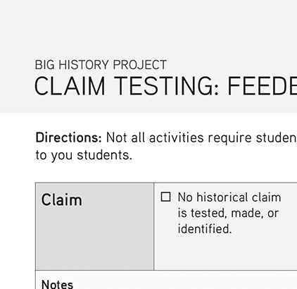 BHP Claim Testing Standalone Feedback Form