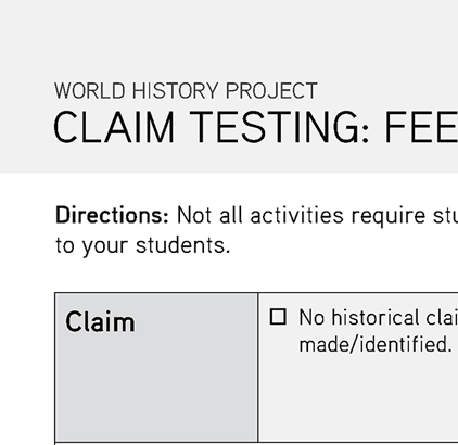 WHP / WHP AP Claim Testing Standalone Feedback Form